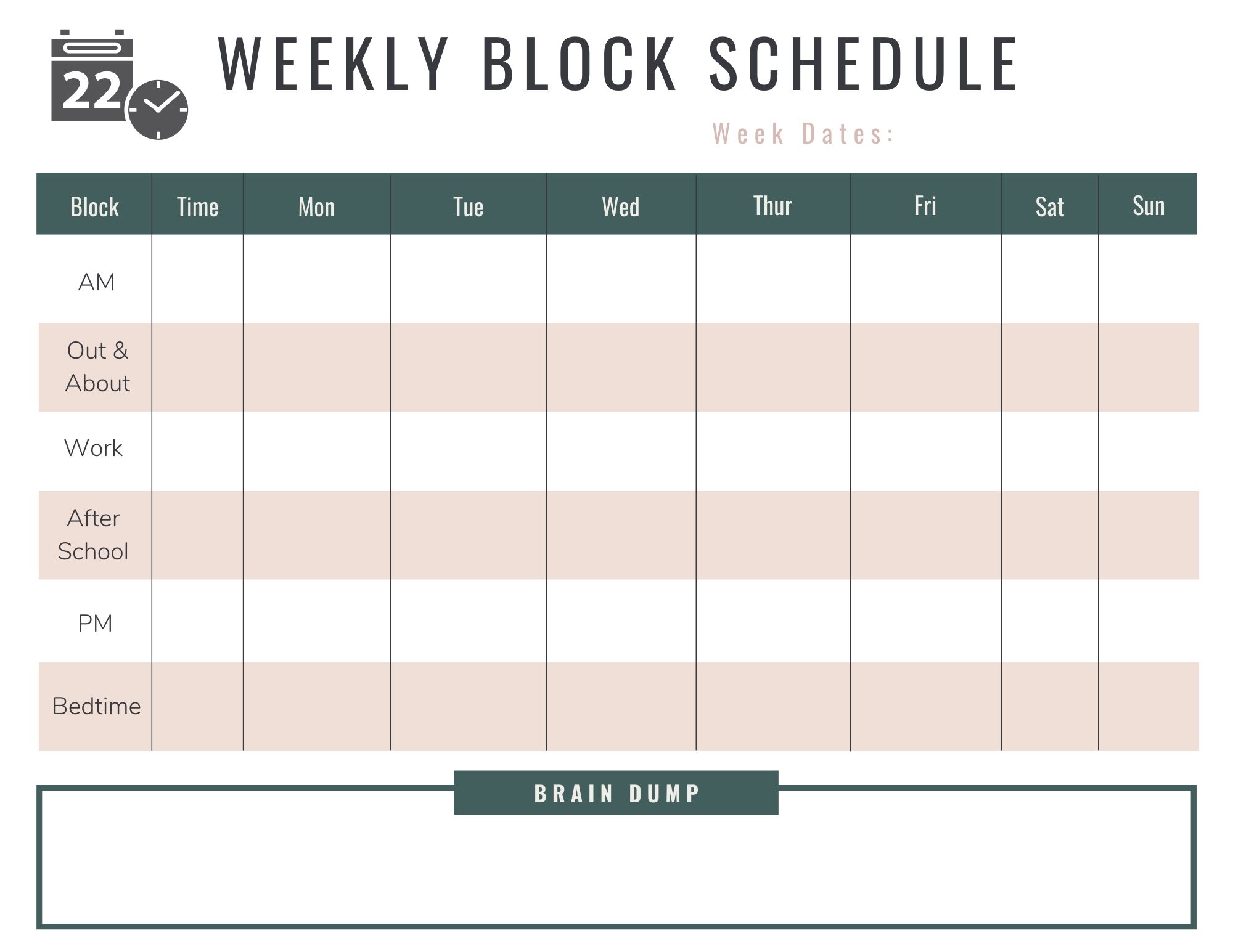 Time Blocking Productivity Hack with Block Schedule Template